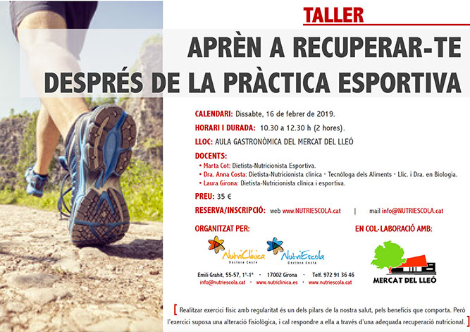 Taller Aprèn a recuperar-te de la pràctica esportiva